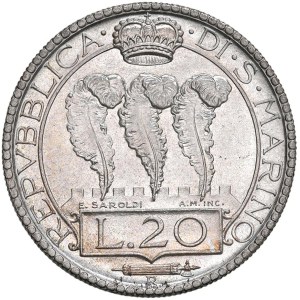 Foreign coins - SAN MARINO Vecchia monetazione (1864-1938) 20 Lire...