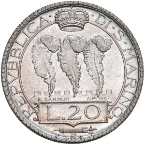 Foreign coins - SAN MARINO Old coinage (1864-1938) 20 lira...