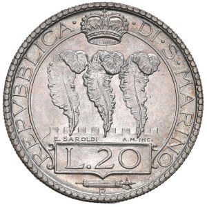 Foreign coins - SAN MARINO Old coinage (1864-1938) 20 lira...