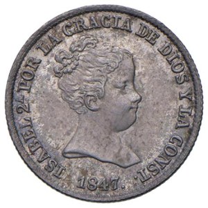 Foreign coins - SPAIN Isabella II (1833-1868) Real 1847 CL - KM 5...