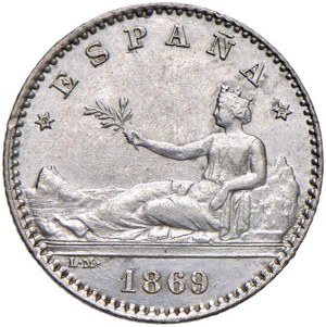 Foreign coins - SPAIN Provisional government (1868-1871) 50 Centimos...
