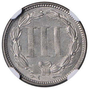 Foreign coins - UNITED STATES (1776-) Dime 1865 - KM 95 CU/NI In sla...