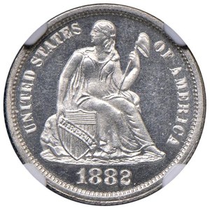 Foreign coins - UNITED STATES (1776-) Dime 1882 - KM A92 AG In slab ...