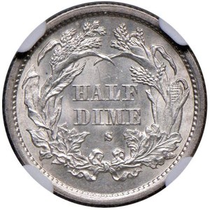 Foreign coins - UNITED STATES (1776-) Half Dime 1872 S - KM 91 AG In...