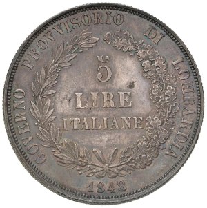 Italian Mints - MILAN Provisional Government of Lombardy (1848) ...