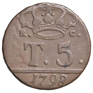 Italian Mints - NAPOLI Ferdinando IV di Borbone (1759-1799) 5 Torn...
