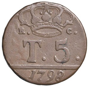 Italian Mints - NAPLES Ferdinand IV of Bourbon (1759-1799) 5 Torn...