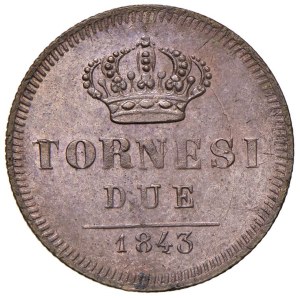 Italian Mints - NAPLES Ferdinand II of Bourbon (1830-1859) 2 Torn...