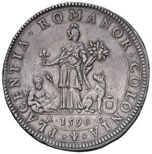 Italian Mints - PIACENZA Alessandro Farnese (1586-1591) Double Duc...