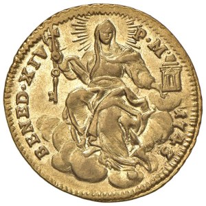 Papal coins - Benedict XIV (1740-1758) Zecchino 1743 - Munt. 8b...