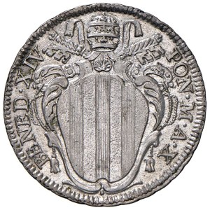 Papal coins - Benedetto XIV (1740-1758) 2 Carlini Romani 1750 An...