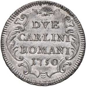 Papal coins - Benedetto XIV (1740-1758) 2 Carlini Romani 1750 An...