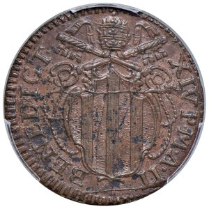 Papal coins - Benedict XIV (1740-1758) Mezzo Baiocco 1742 An. I...