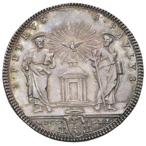 Papal coins - Clemente XIII (1758-1769) Testone 1761 An. IV - B...