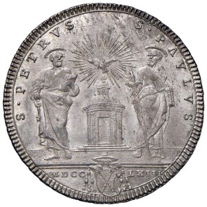 Papal coins - Clemente XIII (1758-1769) Testone 1763 An. VI - Mu...