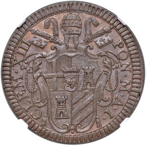 Papal coins - Clemente XIII (1758-1769) Baiocco 1758 An. I - Mun...