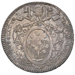 Papal coins - Pio VI (1775-1799) Scudo 1780 An. VI - Munt. 17 AG...