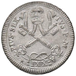 Papal coins - Pio VI (1775-1799) 25 Baiocchi 1795 An. XXI - Munt...
