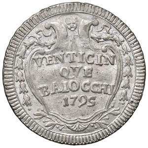 Papal coins - Pio VI (1775-1799) 25 Baiocchi 1795 An. XXI - Munt...