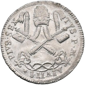 Papal coins - Pius VI (1775-1799) 2 Roman Carlini of 15 Baiocchi...