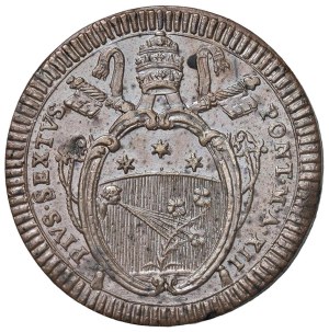 Papal coins - Pius VI (1775-1799) 2 Baiocchi An. XII - Munt. 104 ...