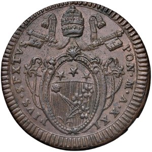 Papal coins - Pius VI (1775-1799) 2 Baiocchi An. XXI - Munt. 109d...