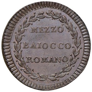 Papal coins - Pius VI (1775-1799) Mezzo Baiocco An. IX - Munt. 13...
