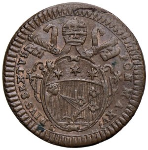 Papal coins - Pius VI (1775-1799) Mezzo Baiocco An. XV - Munt. 13...