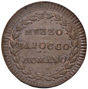 Papal coins - Pius VI (1775-1799) Mezzo Baiocco An. XV - Munt. 13...