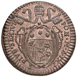 Papal coins - Pius VI (1775-1799) Quattrino An. IX - Munt. 142 CU...