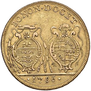 Papal coins - Pio VI (1775-1799) Bologna - 4 Doppie 1786 An. XII...