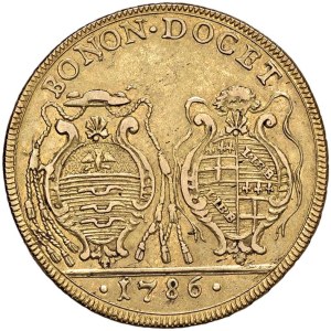 Papal coins - Pius VI (1775-1799) Bologna - 4 Doubles 1786 An. XII...