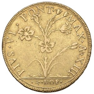 Papal coins - Pio VI (1775-1799) Bologna - 4 Doppie 1787 An. XII...