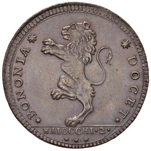 Papal coins - Pius VI (1775-1799) Bologna - 2 Baiocchi 1796 - Mun...