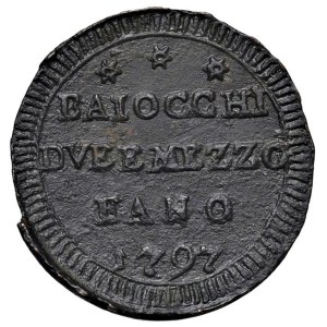 Papal coins - Pio VI (1775-1799) Fano - Sampietrino da 2 Baiocch...