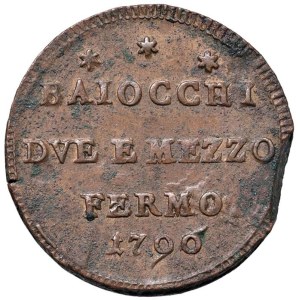 Papal coins - Pio VI (1775-1799) Fermo - Sampietrino da 2 Baiocc...
