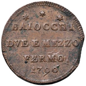 Papal coins - Pius VI (1775-1799) Fermo - Sampietrino from 2 Baiocc...