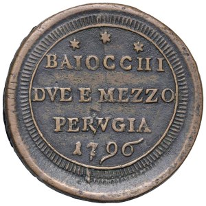 Papal coins - Pius VI (1775-1799) Perugia - 2 Baiocchi e mezzo 17...