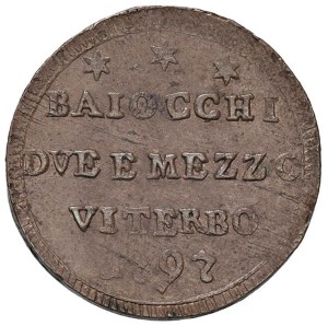 Papal coins - Pius VI (1775-1799) Viterbo - Sampietrino da 2 Baio...
