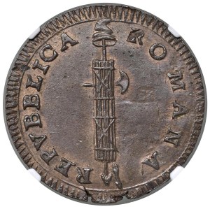 Papal coins - First Roman Republic (1798-1799) 2 Baiocchi - M...