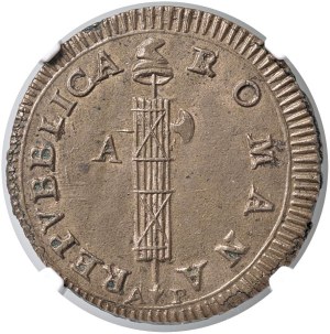 Papal coins - First Roman Republic (1798-1799) Ancona - 2 Bai...