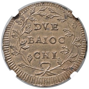 Papal coins - First Roman Republic (1798-1799) Ancona - 2 Bai...