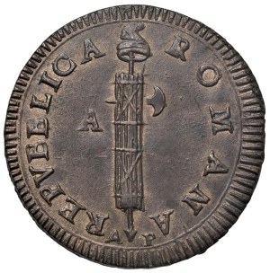 Papal coins - First Roman Republic (1798-1799) Ancona - 2 Bai...