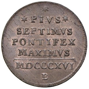 Papal coins - Pio VII (1800-1823) Bologna - Mezzo Baiocco 1816 A...