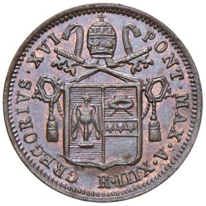 Papal coins - Gregorio XVI (1831-1846) Mezzo Baiocco 1843 An. XI...