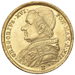 Papal coins - Gregory XVI (1831-1846) Bologna - 5 Scudi 1842 An...