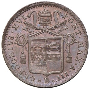 Papal coins - Gregorio XVI (1831-1846) Bologna - Mezzo Baiocco R...