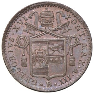 Papal coins - Gregory XVI (1831-1846) Bologna - Mezzo Baiocco R...