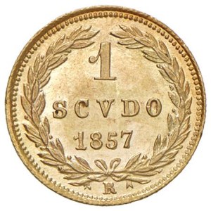 Papal coins - Pius IX (1846-1878) Shield 1857 An. XII - Munt. 7c A...