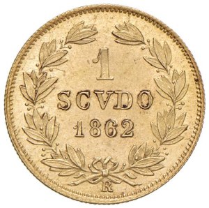 Papal coins - Pius IX (1846-1878) Shield 1862 An. XVI - Munt. 8e A...